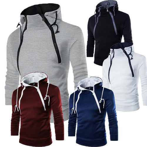Modern men's hoodie with practical zipper Lune London
