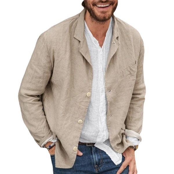 Lightweight and airy linen jacket for men with classic cut Lune London