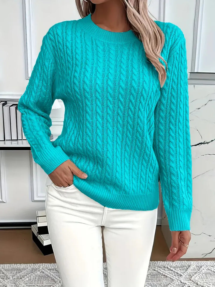 Pull en tricot pour femmes avec design en câble élégant Chic & Stil