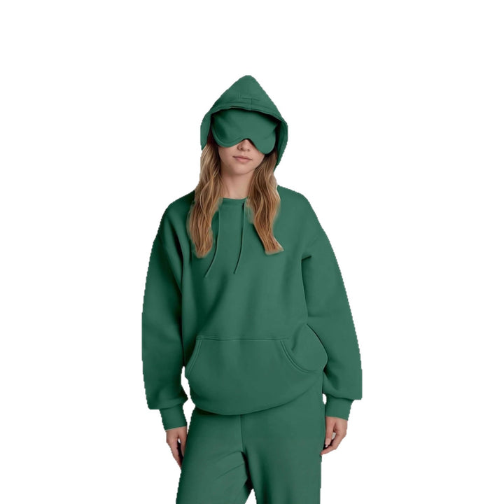 Ladies hoodie with integrated sleep mask Lune London