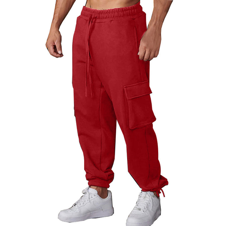 Men's casual cargo jogging pants with elastic waistband and practical side pockets Lune London