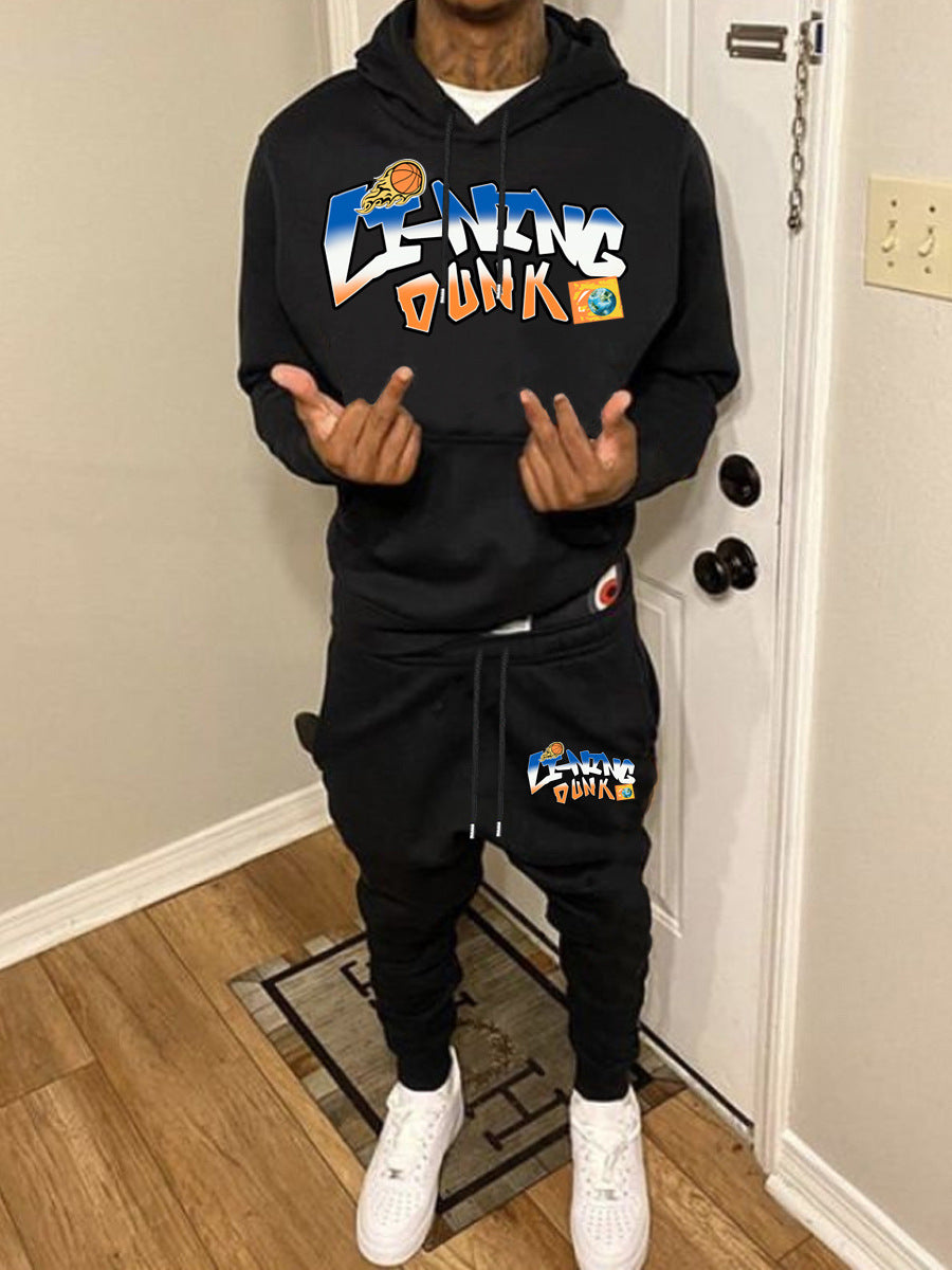 Women's sporty hoodie and jogger pants set with creative basketball design Lune London