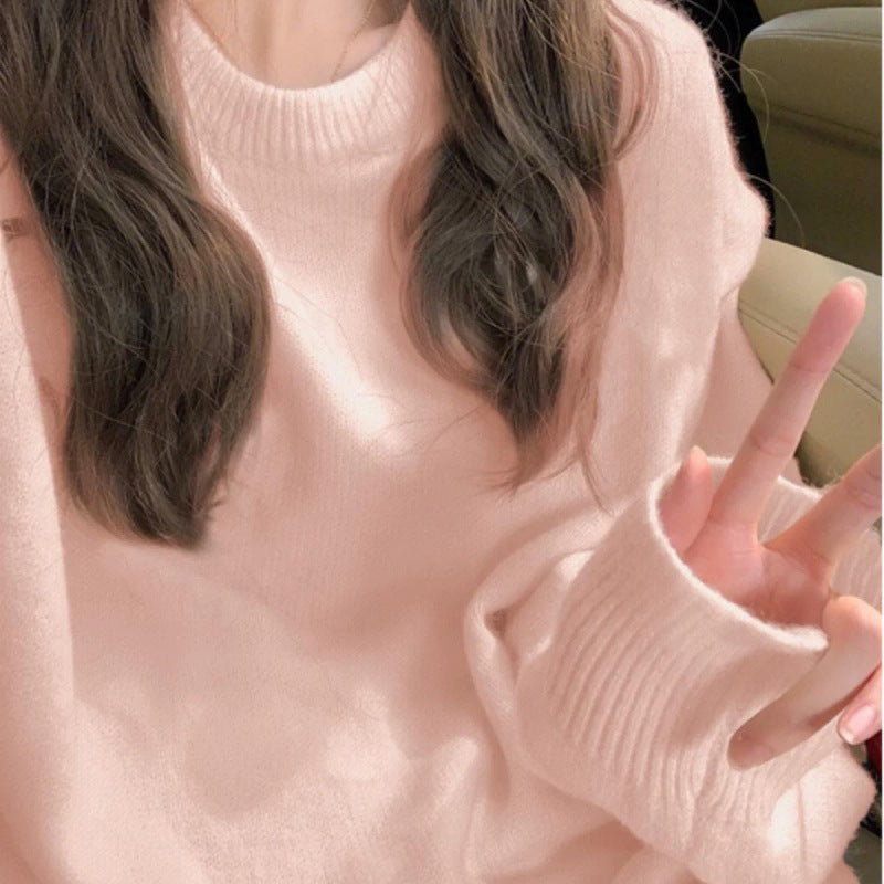 Pull en maille épaisse pour femmes avec tissu doux et col rond classique Chic & Stil
