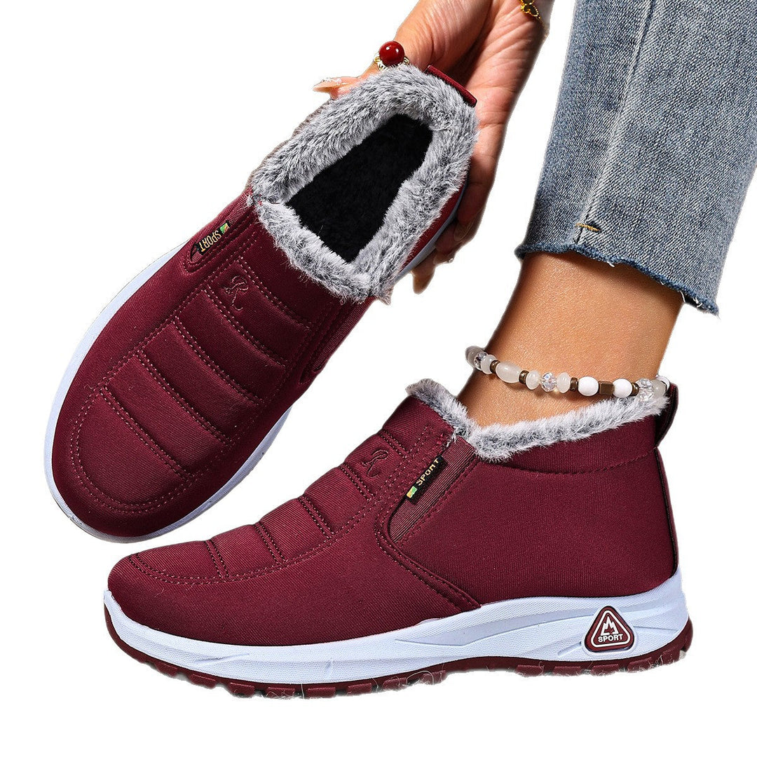 Lune London | Women's Winter Slip-On Sneakers Warm Lining & Non-Slip Sole Plus Sizes
