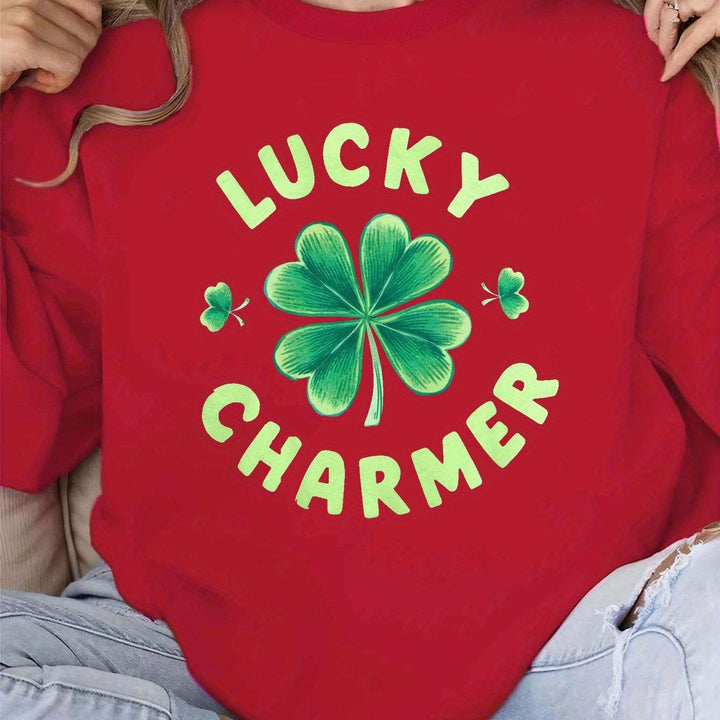 Women's sweatshirt with motivational print and casual fit Lune London