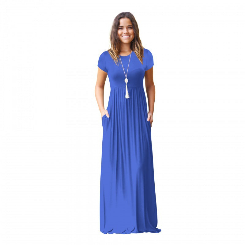 Robe maxi femme avec poches pratiques et coupe fluide à la mode Chic & Stil