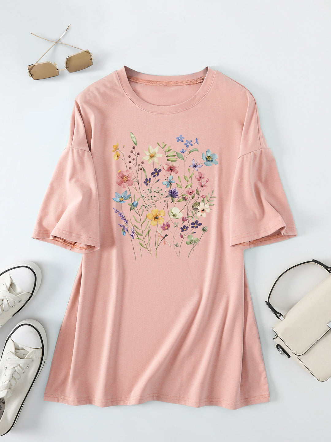 Chemisier d'été décontracté pour femmes avec imprimé floral Chic & Stil
