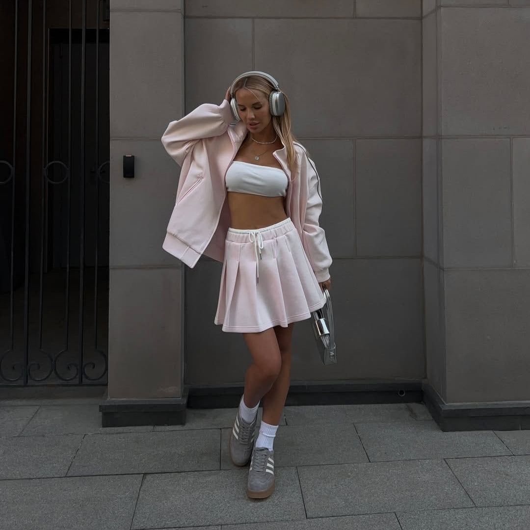 Women's sporty oversized jacket with high collar Chic & Stil
