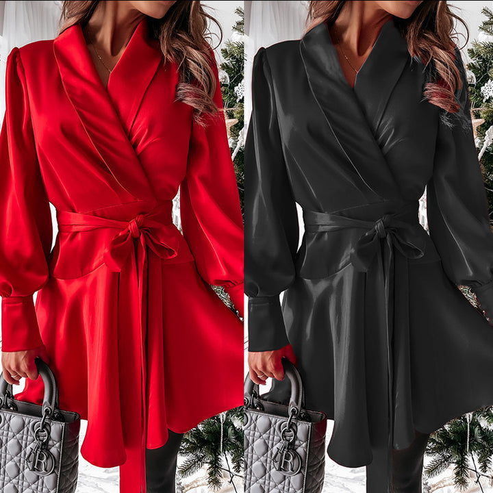 Wrap blouse for women with elegant collar and flounce sleeves Lune London
