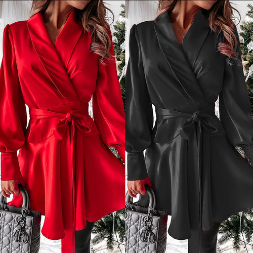 Wrap blouse for women with elegant collar and flounce sleeves Lune London