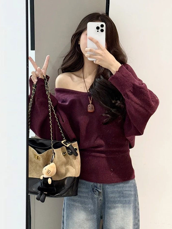 Pull moderne pour femmes avec col en V et ceinture à nouer optionnelle Chic & Stil