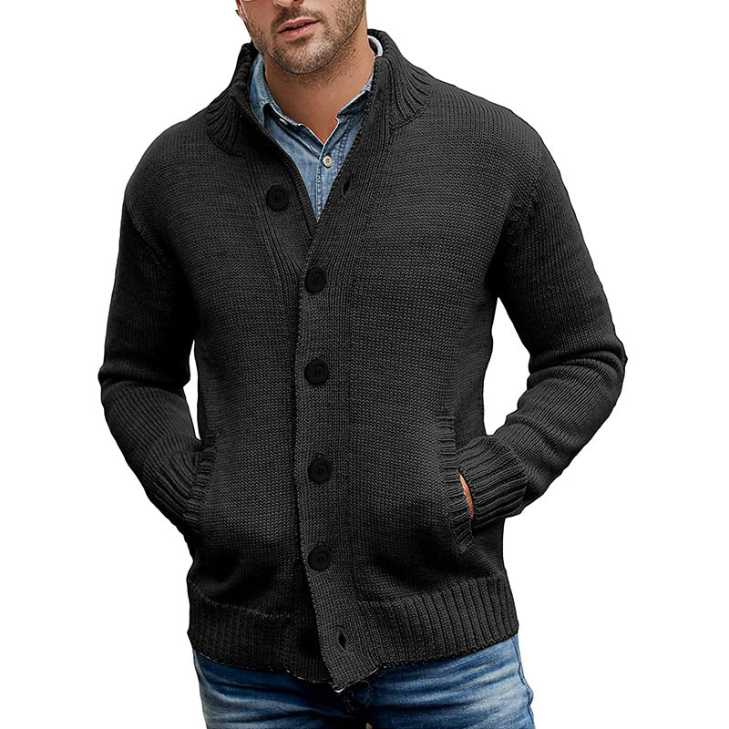 Knitted jacket for men with a modern design and practical pockets Lune London