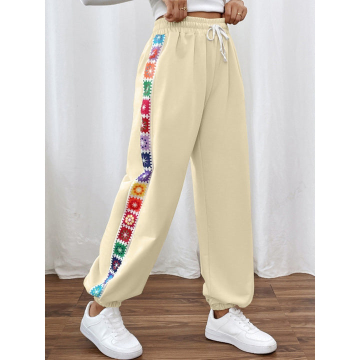 Lune London women's sporty leisure pants with colorful stripes