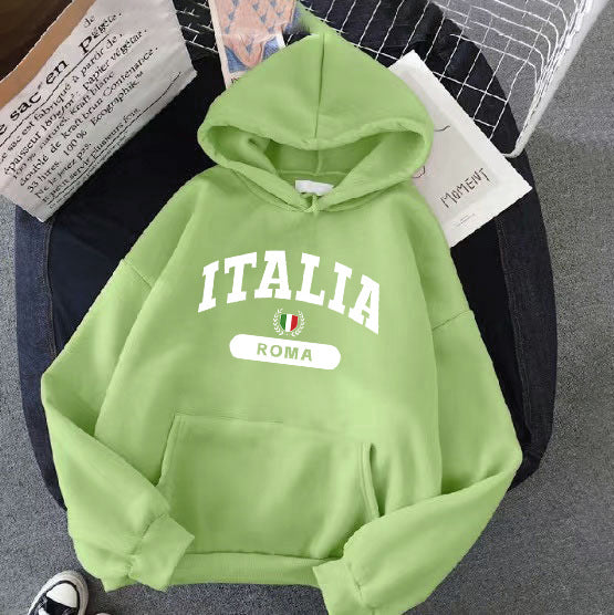 Ladies hoodie with Italy print Chic & Stil
