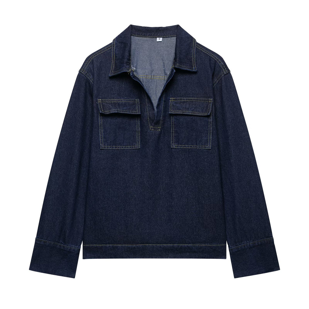 High-waisted denim pants for women with structured cut Lune London