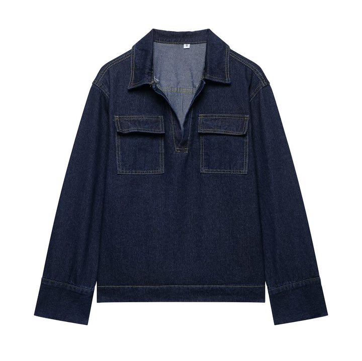 High-waisted denim pants for women with structured cut Lune London