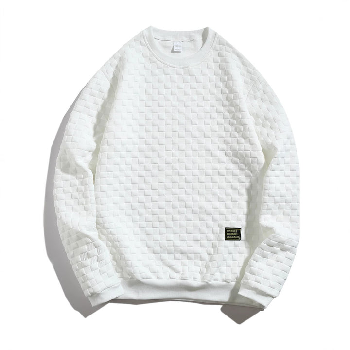 Casual structured sweater for men with round neck and elastic cuffs Lune London