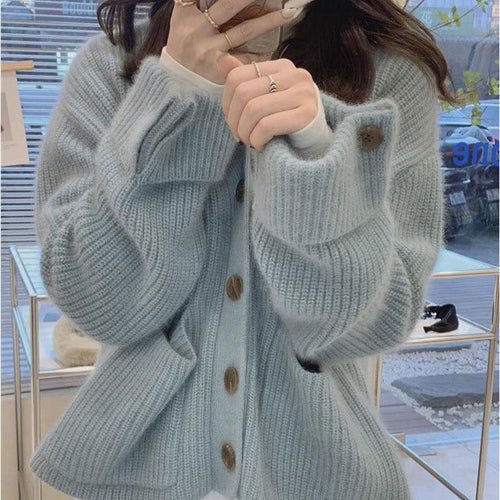 Cardigan en tricot épais pour femmes avec poches Chic & Stil