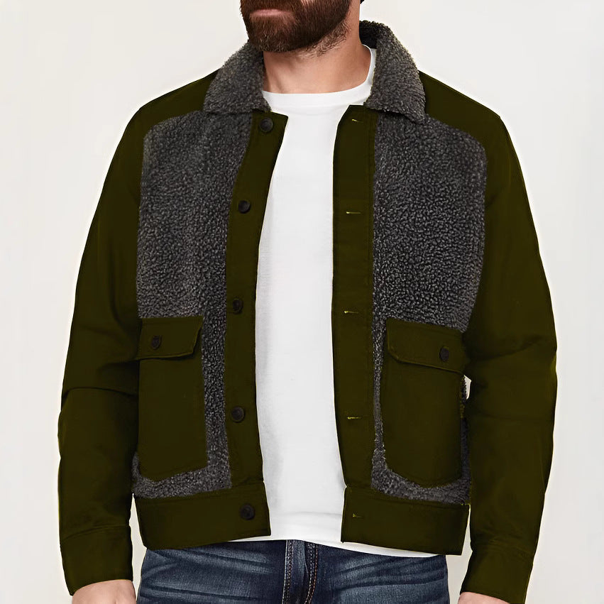 Casual fleece jacket for men with structured collar Lune London