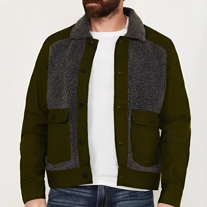 Casual fleece jacket for men with structured collar Lune London