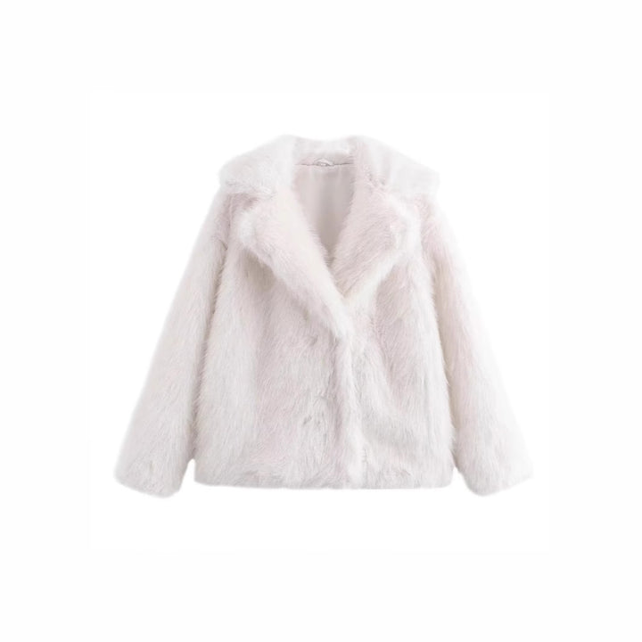 Women faux fur coat glam Lune London