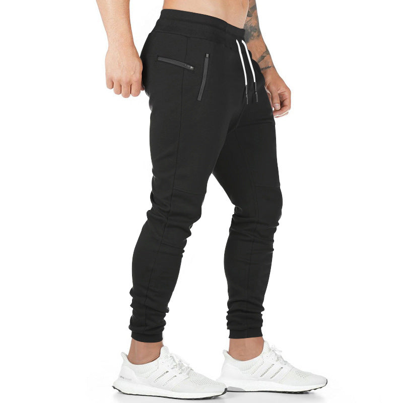 Sporty jogging pants for men with side zip pockets Lune London