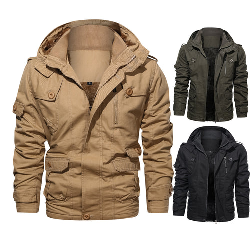 Multifunctional outdoor jacket for men with cozy inner lining Lune London