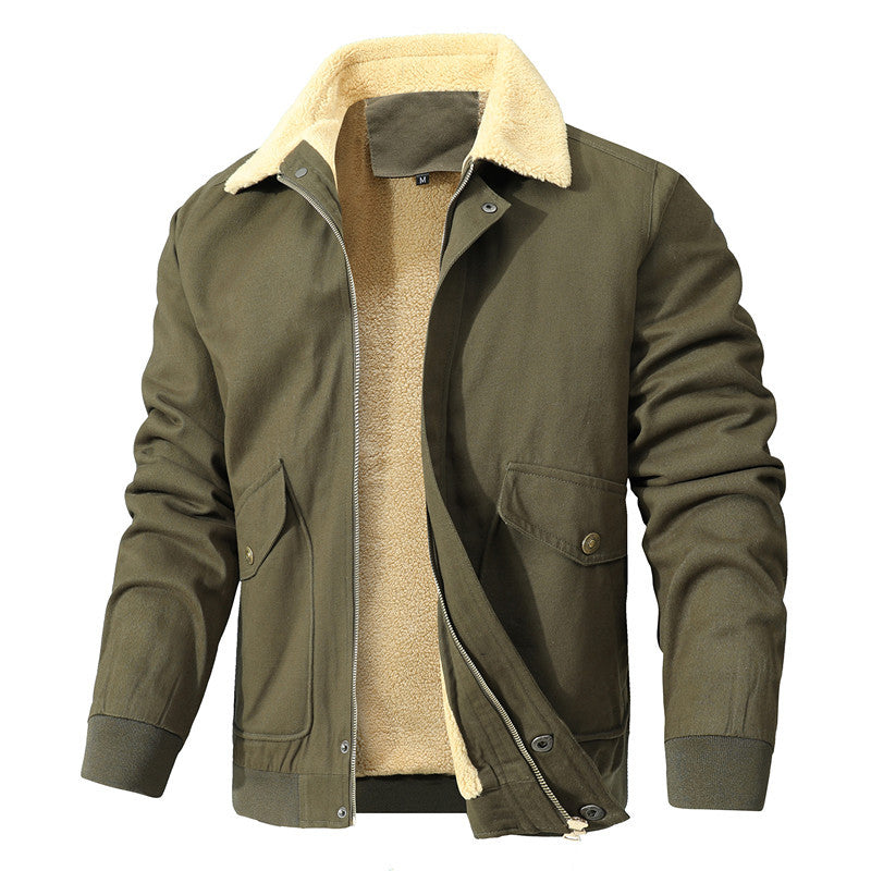 Comfortable work jacket for men with warm fleece lining Lune London