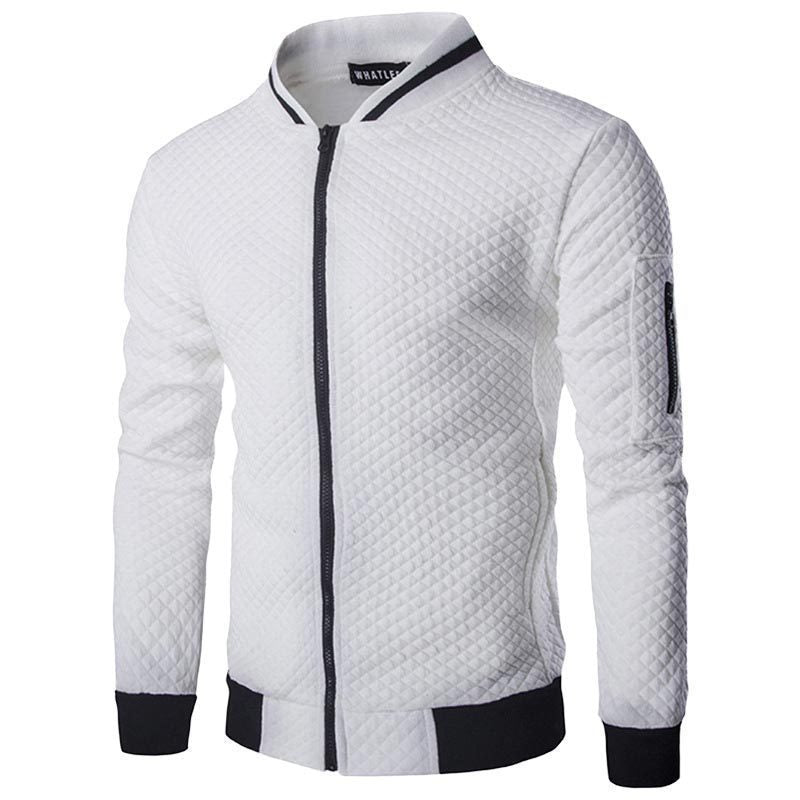Elegant quilted jacket for men with full zip and structured design Lune London