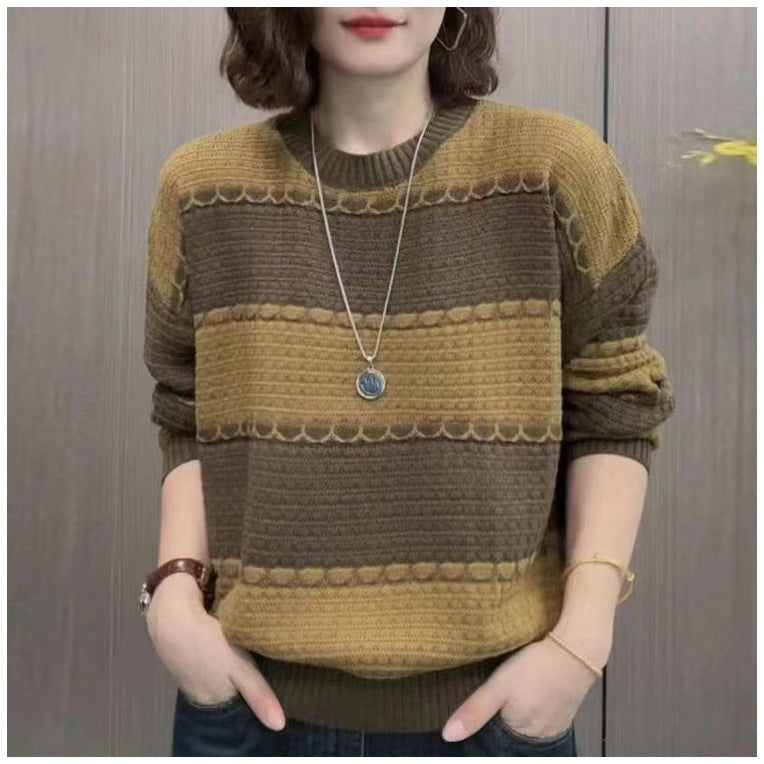 Pull en tricot pour femmes avec un design structuré et une coupe décontractée Lune London