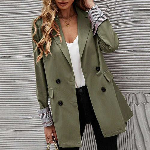 Double-breasted blazer jacket for women with elegant details Lune London