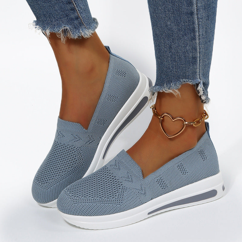 Trendy Slip-On Sneakers for Women with Breathable Mesh Upper and Non-Slip Sole Lune London