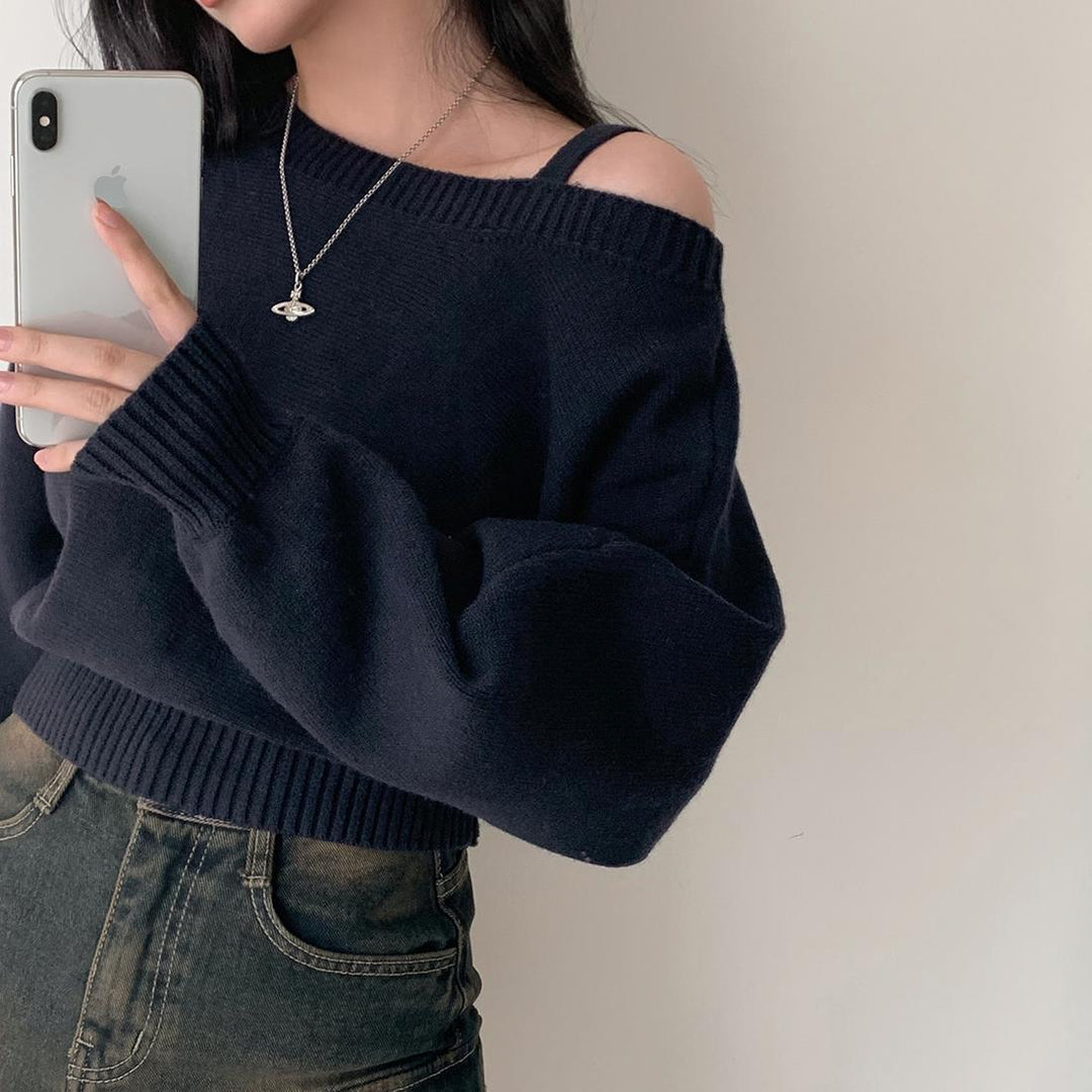 Pull à la mode pour femmes avec design d'épaule et coupe décontractée Chic & Stil