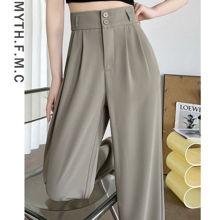 Pantalon taille classique pour femmes avec drapé élégant