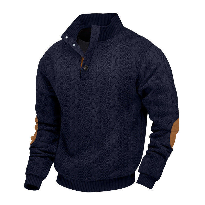 Structured men's sweater with trendy high collar Lune London