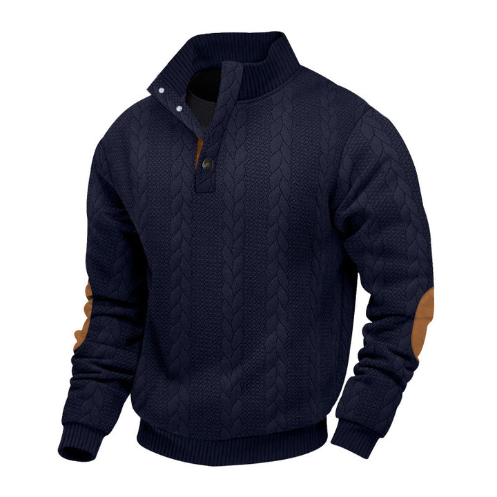 Structured men's sweater with trendy high collar Lune London