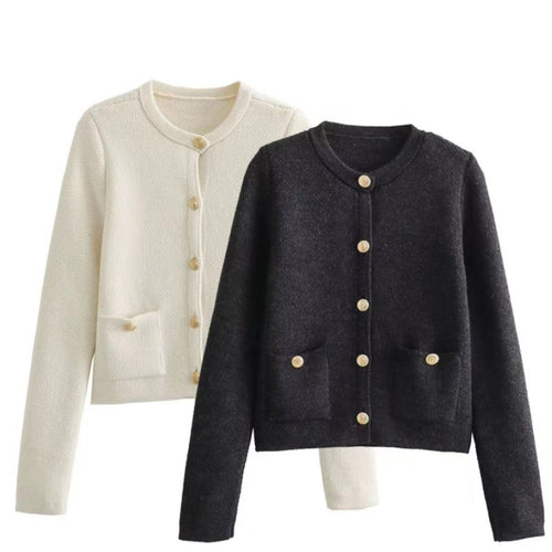 Lady cardigan with decorative buttons and pockets Lune London