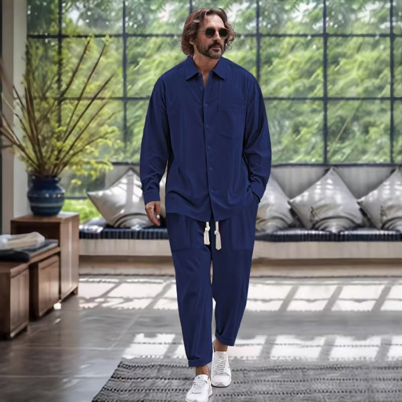 Casual set for men with high-quality satin surface Lune London