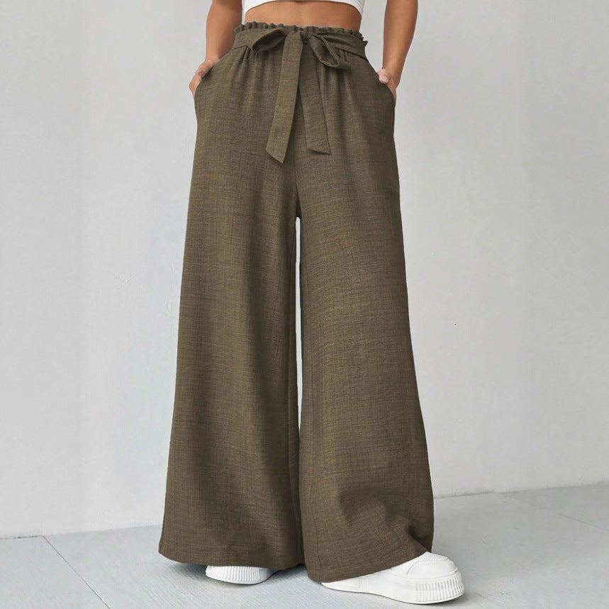 Ladies Wide Pants with Adjustable Waist Lune London