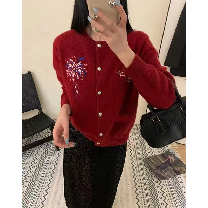 Lady cardigan with artistic pattern Lune London