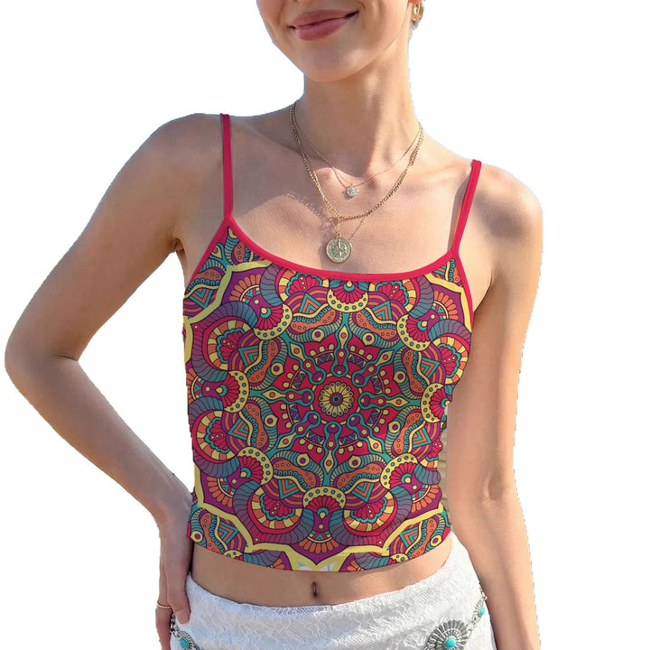 Women Crop Top with Lively Graphic Pattern Lune London