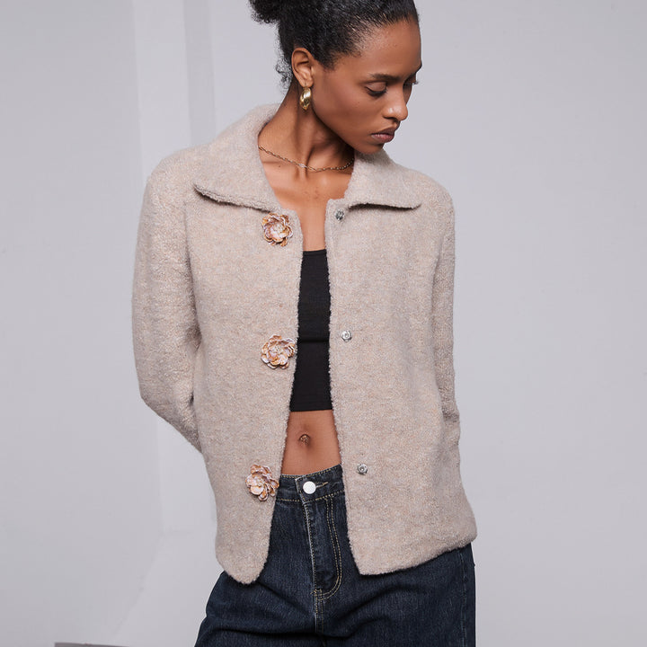 Chef jacket for women with decorative button details Lune London