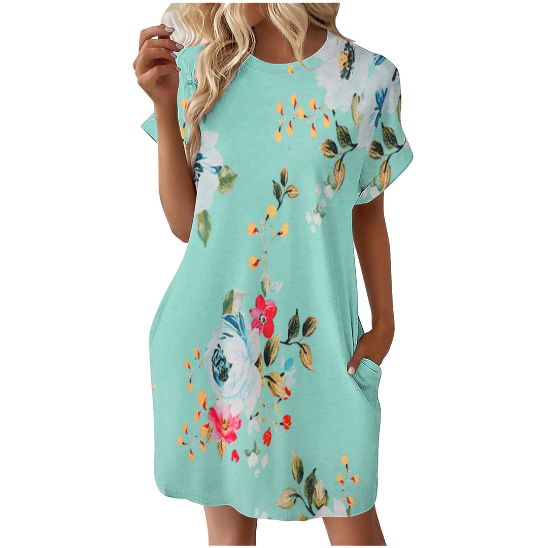 Chic Floral Print Shift Dress for Women