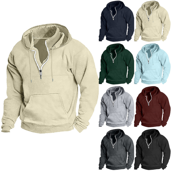 Comfortable hooded sweatshirt for men with full zip Lune London