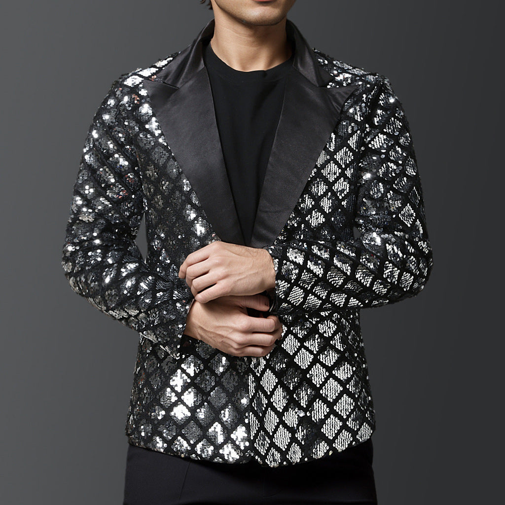 Elegant sequin blazer for men with luxurious design Lune London