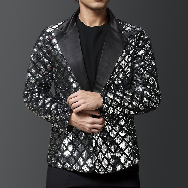 Elegant sequin blazer for men with luxurious design Lune London