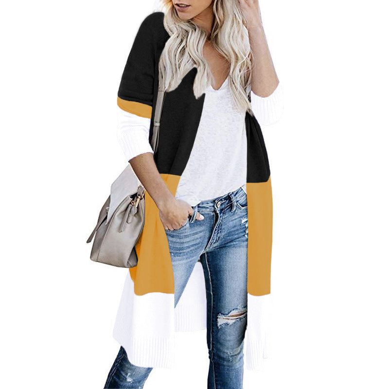 Women's knit coat with colorful details Lune London