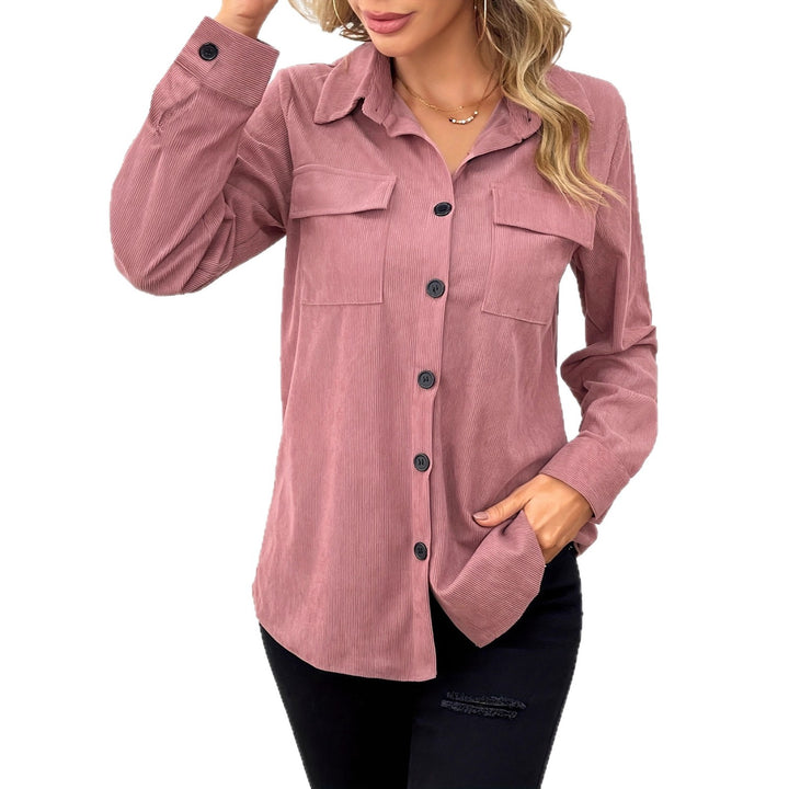 Casual corduroy jacket for women with practical pockets and button closure Lune London