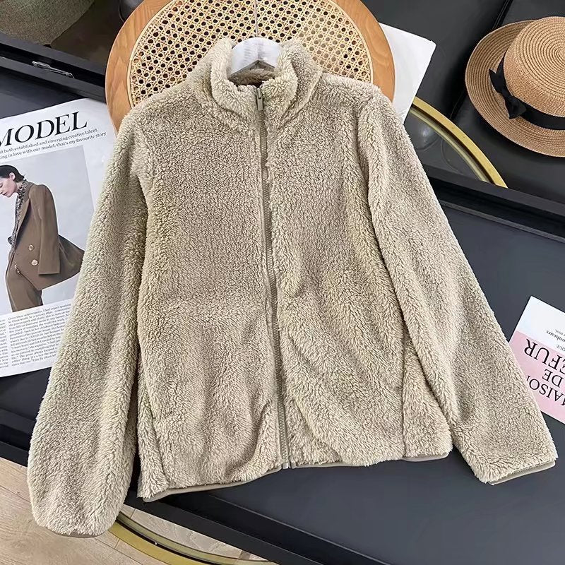 Veste en polaire pour femme avec col haut et doublure intérieure douce Chic & Stil