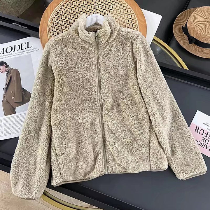 Veste en polaire pour femme avec col haut et doublure intérieure douce Chic & Stil